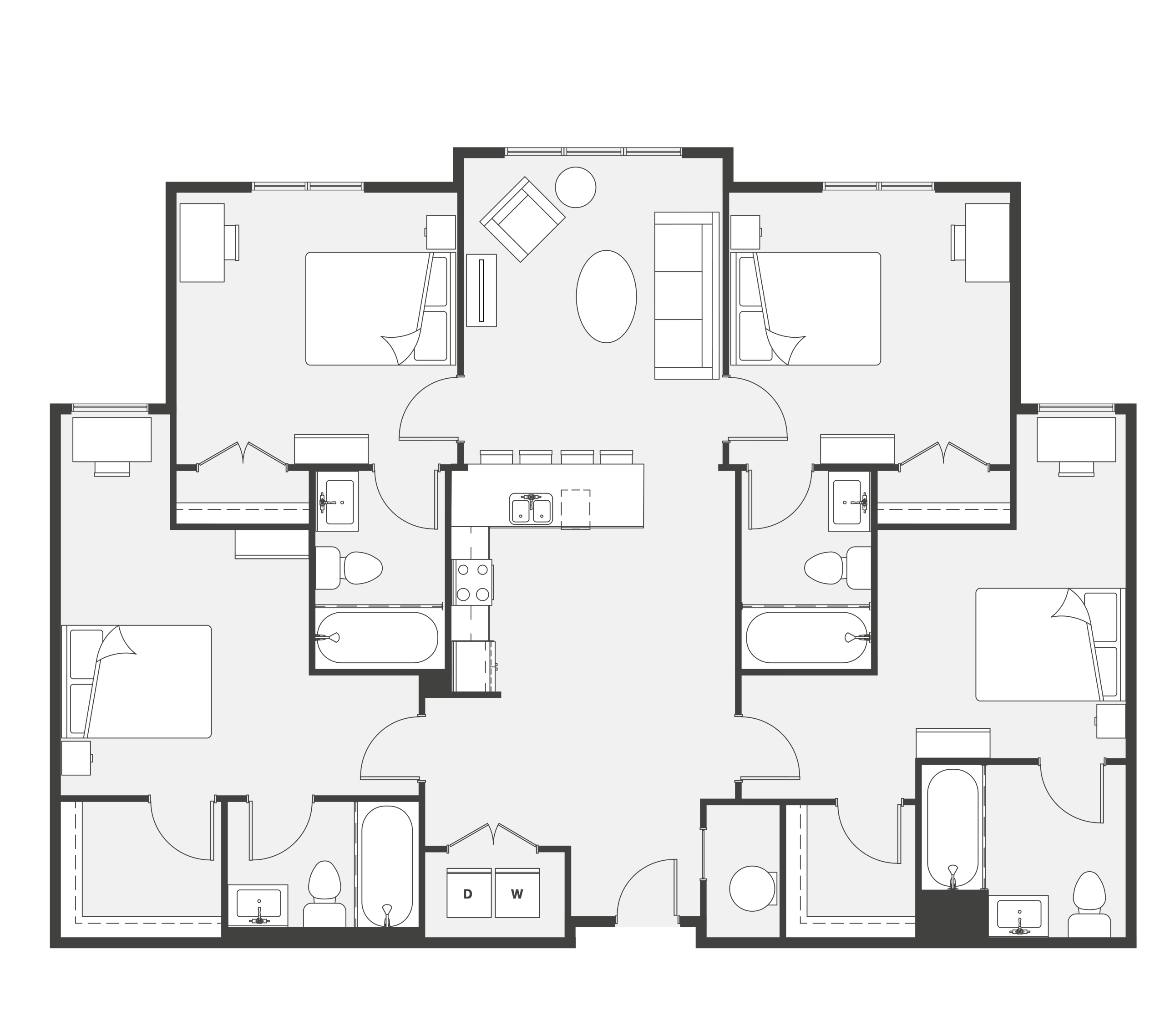 4 BEDROOM, 4 BATH floor plan